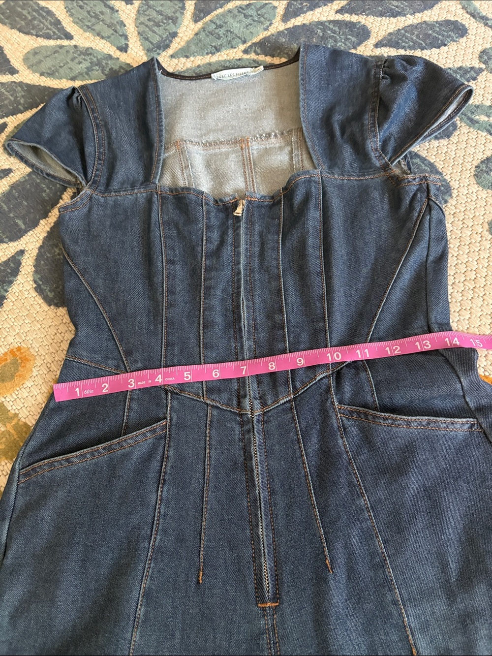 Avec Les Filles Women's Sweetheart-Neck Corset Zip-Up Jumpsuit size 6 - Picture 3 of 8